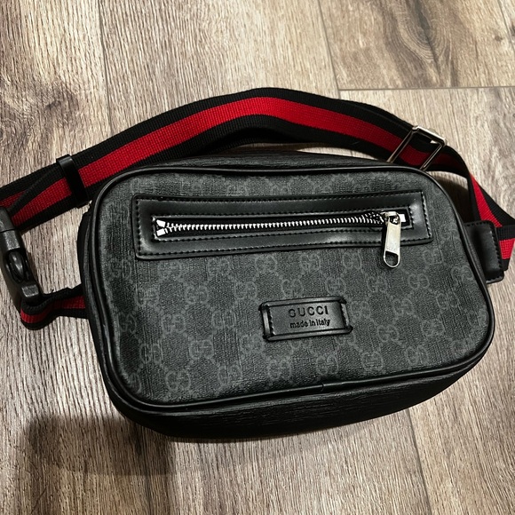 Black Monogram Waist Belt Crossbody Bag - Picture 2 of 4